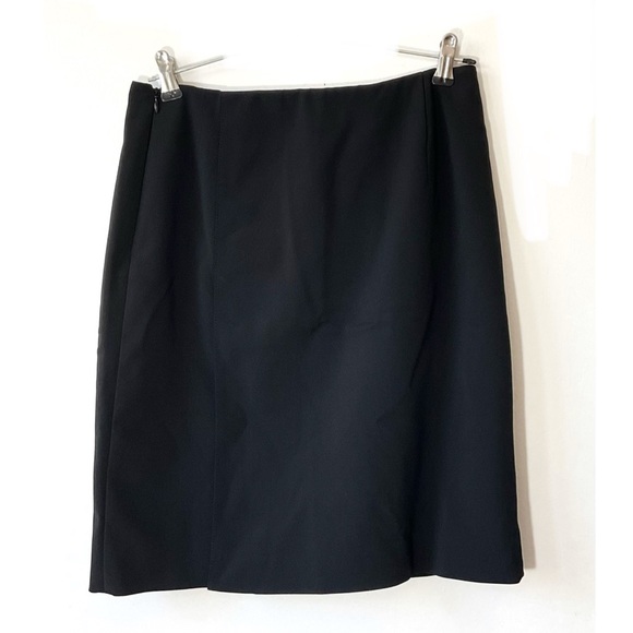 Prada skirt Aline front back slit black business - Picture 2 of 7